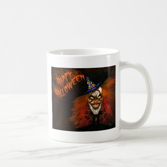Taza De Café Feliz Payaso de Halloween asustado (Derecha)