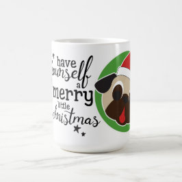 Taza De Café Feliz pequeño cervatillo Santa del navidad