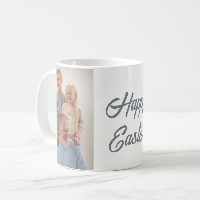 Taza De Café Feliz Personalizado de Pascua Mug - Añade tu nombr (Anverso izquierdo)