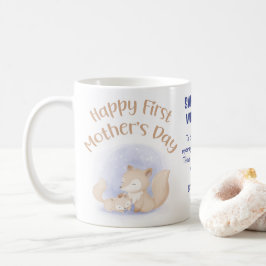 Taza De Café Feliz personalizado del primer día de la madre taz