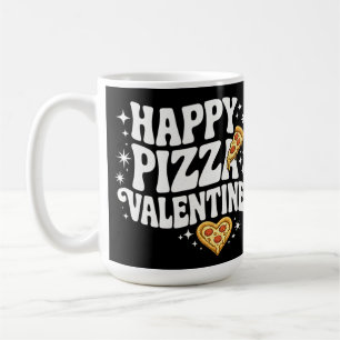 Taza De Café Feliz Pizza San Valentín Diseño Divertido de Pizza