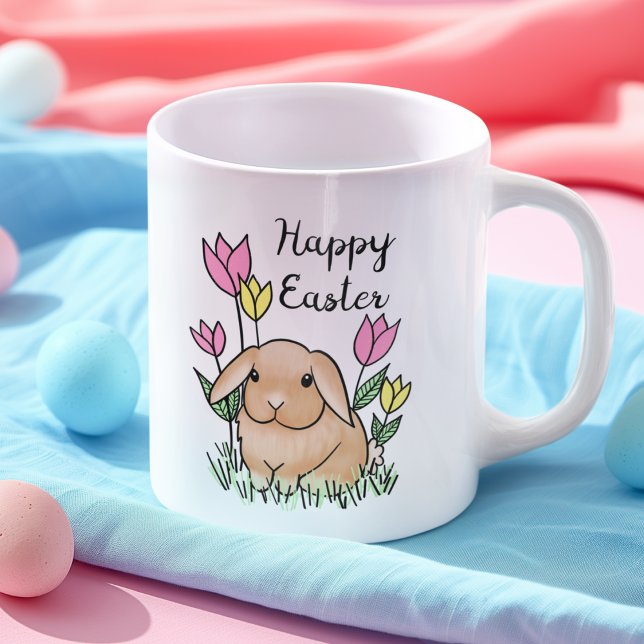 Taza De Café Feliz Primavera de Conejo de Pascua (Subido por el creador)