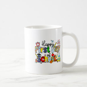 Taza De Café Feliz Primer Día De Clase Maestros Alumnos Regreso