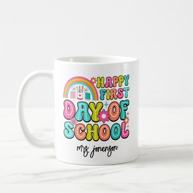 Taza De Café Feliz Primer Día de Escuela  (Izquierda)