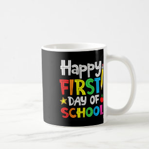 Taza De Café Feliz Primer Día De Escuela Bienvenido De Nuevo A 