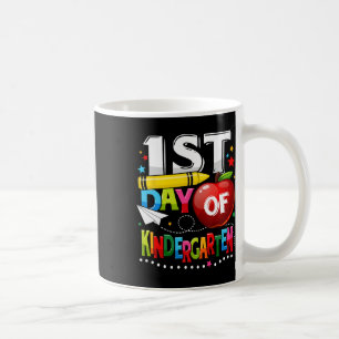 Taza De Café Feliz Primer Día De Kindergarten Maestra Divertida