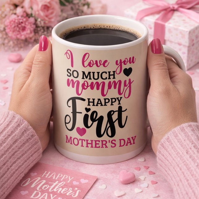 Taza De Café Feliz primer día de la madre  (Subido por el creador)