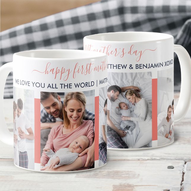 Taza De Café Feliz primer Día de la Madre 4 foto personalizada (Subido por el creador)