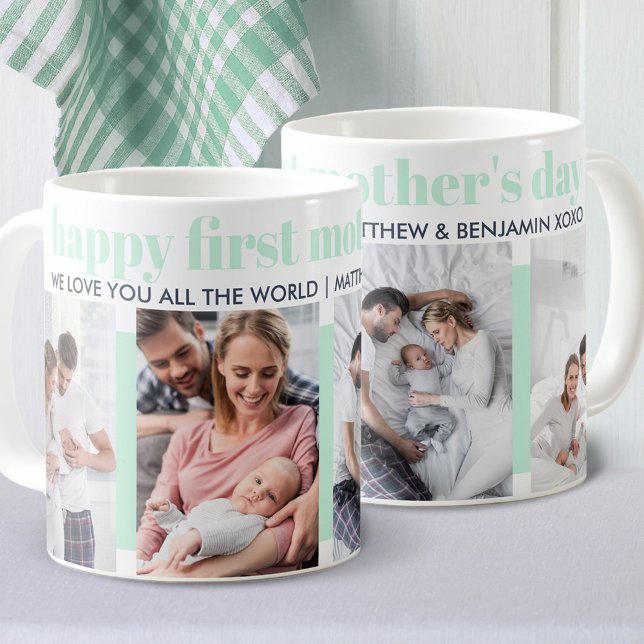 Taza De Café Feliz primer Día de la Madre 4 foto personalizada (Subido por el creador)