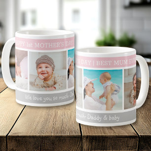 Taza De Café Feliz primer día de la madre Mejor mamá del mundo 