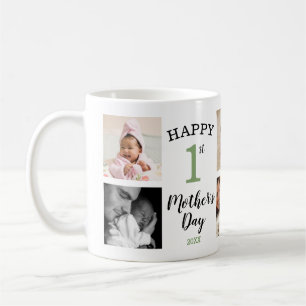 Taza De Café Feliz Primer Día de la Madre Sage 8 Collage de Fot