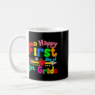 Taza De Café Feliz Primer Día De Maestra De 1er Grado Estudiant