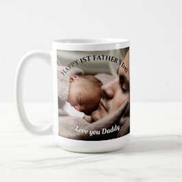 Taza De Café Feliz primer día de padre, mejor papá que nunca 2 