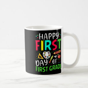Taza De Café Feliz Primer Día De Primer Grado Niños Niñas 1er G