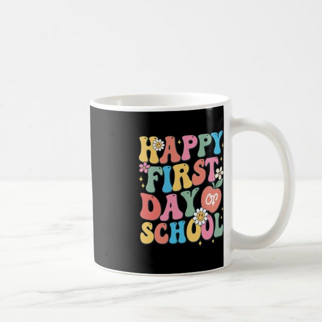 Taza De Café Feliz primer día escolar de profesores Chicas (Derecha)