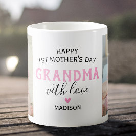 Taza De Café Feliz primera foto de la abuela del día de la madr