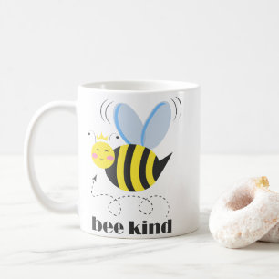 Taza De Café Feliz princesa de abejas con corona y lema Bee Kin