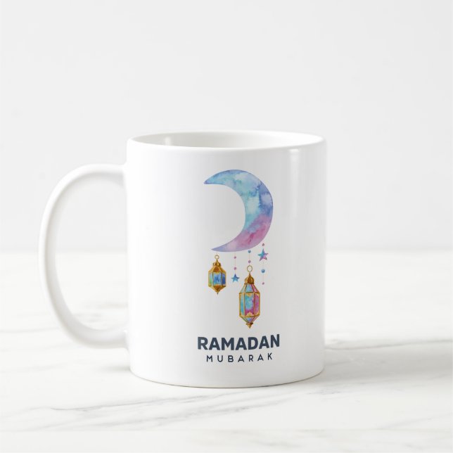Taza De Café Feliz Ramadan Mubarak | Ramadan Kareem Oro musulmá (Izquierda)