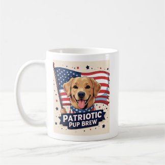 Taza De Café Felíz recuperador de oro Patriótico de la parranda