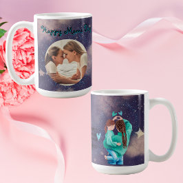 Taza De Café Feliz regalo de Día de la Madre de foto de Purpuri