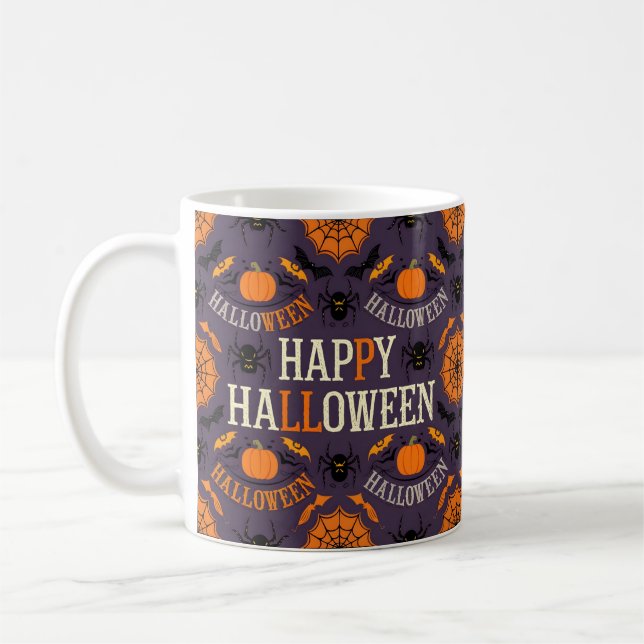Taza De Café Feliz regalo de Halloween (Izquierda)