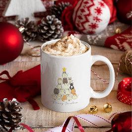 Taza De Café Feliz regalo personalizado de café navideño