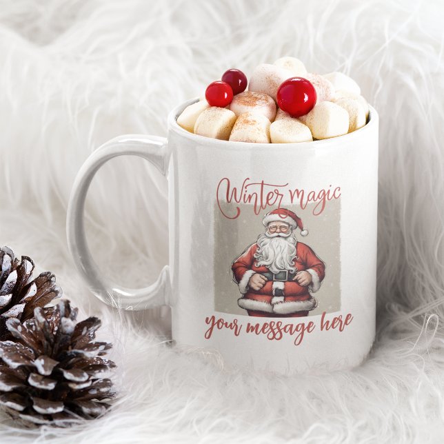 Taza De Café Feliz regalo personalizado de café navideño (Merry Christmas Coffee Mug Personalized Gift)