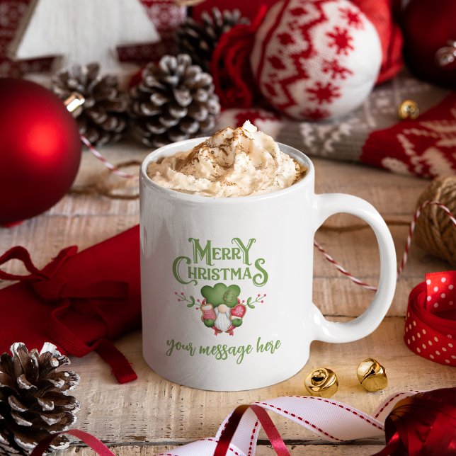 Taza De Café Feliz regalo personalizado de café navideño (Merry Christmas Coffee Mug Personalized Gift)