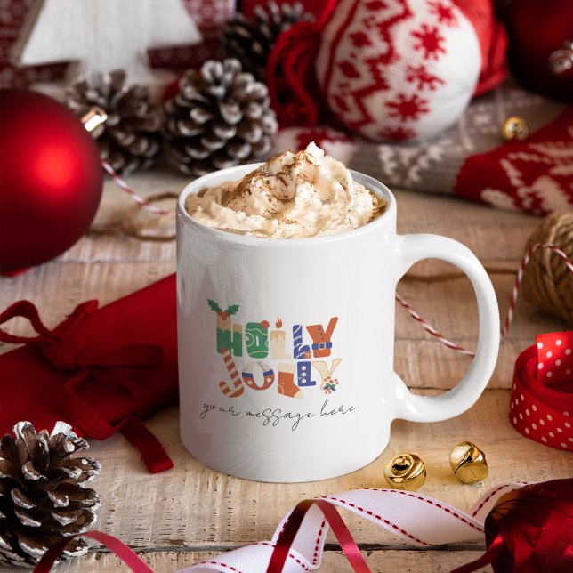Taza De Café Feliz regalo personalizado de café navideño (Merry Christmas Coffee Mug Personalized Gift)