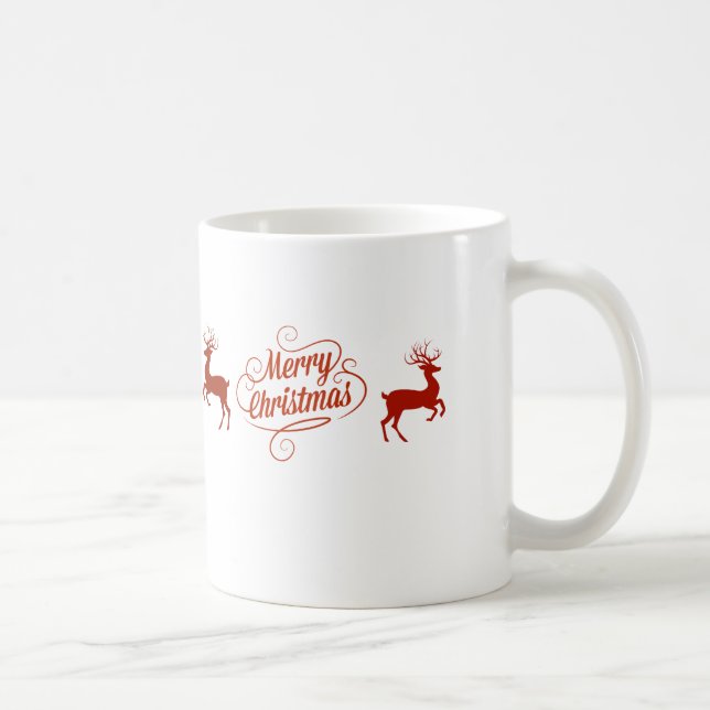Taza De Café Feliz reno navideño (Derecha)