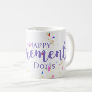 Taza De Café Feliz retiro Confetti Mug