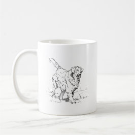 Taza de café Feliz Retriever Dorado, Regalo para M