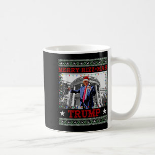 Taza De Café Feliz Rizzmas Trump Divertido Humorístico Baile de