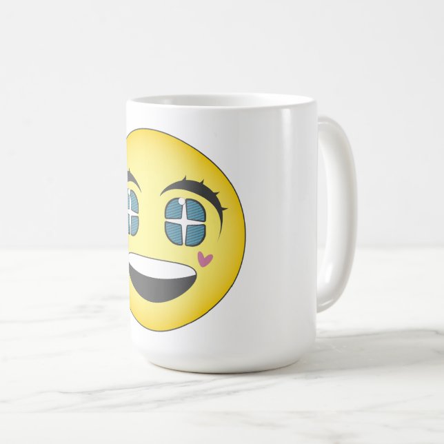 Taza De Café Feliz rostro de anime (Anverso derecho)