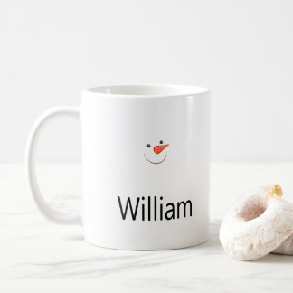 Taza De Café Feliz rostro de Snowman