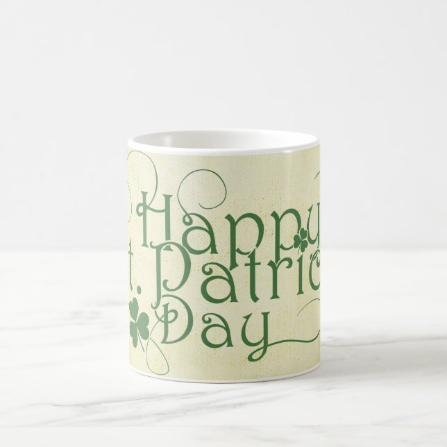 Taza De Café Feliz Rústico del Día de San Patricio (Centro)