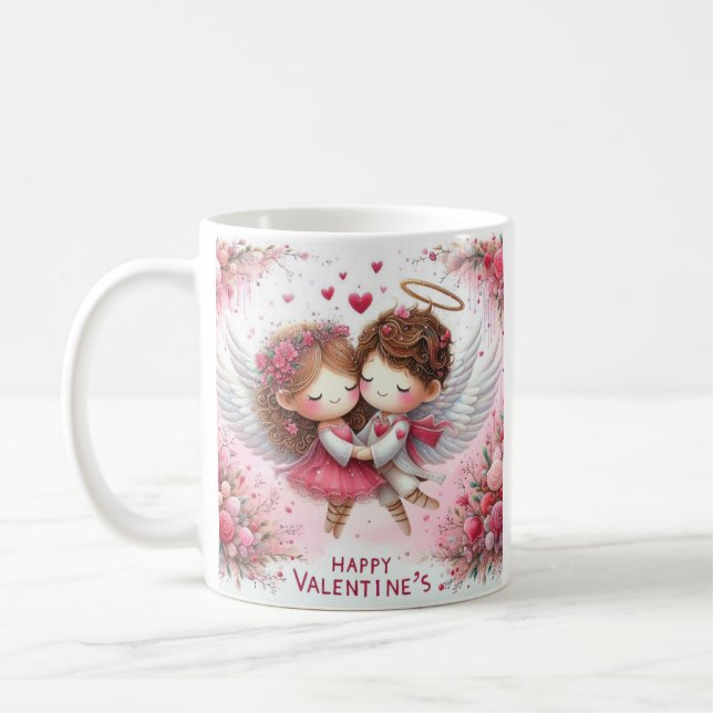 Taza De Café Feliz San Valentín Mugs (Izquierda)