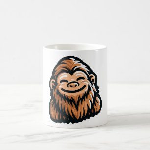 Taza De Café Feliz Sasquatch - Sonriente pie grande
