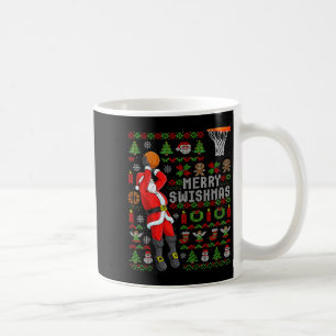 Taza De Café Feliz Swishmas Baloncesto Feo de Navidad