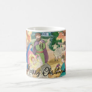 Taza De Café Feliz tarjeta de felicitación navideña, pequeño Je