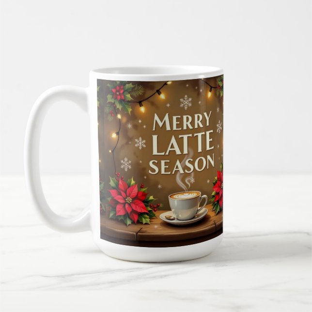 Taza De Café Feliz temporada de latte  (Izquierda)