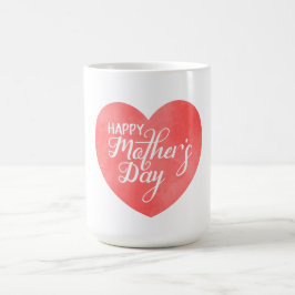 Taza De Café Feliz texto del día de la madre, mamá rosa del cor