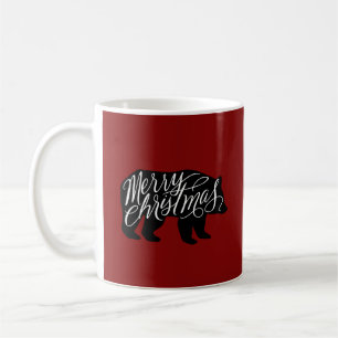 Taza De Café Feliz texto navideño al oso