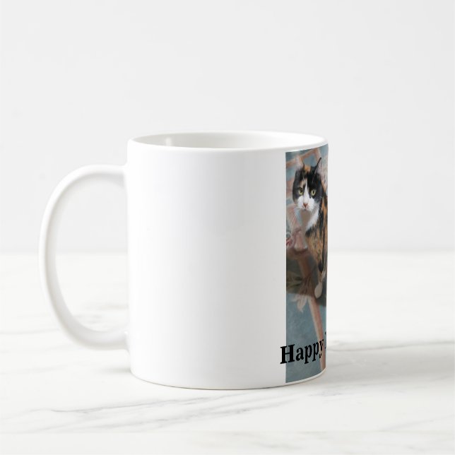 Taza De Café Feliz Tortie Martes Mug (Izquierda)