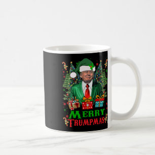Taza De Café Feliz Trumpmas Navidades de Santa Trump añaden fea