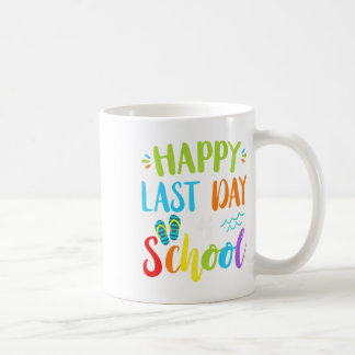 Taza De Café Feliz Último Día De Verano Escolar Idea De Regalo 