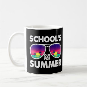 Taza De Café Feliz Último Día Del Colegio Hola Maestro De Veran
