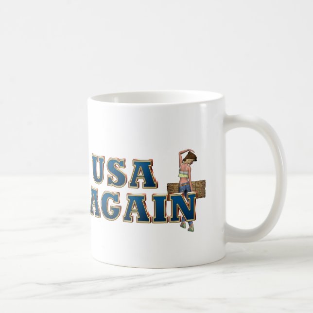 Taza De Café Feliz USA Mug (Derecha)