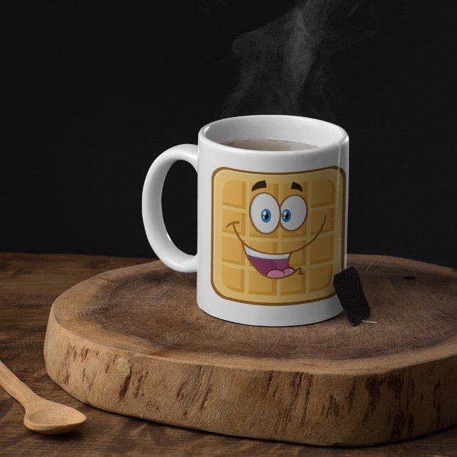 Taza De Café Feliz Waffle (Subido por el creador)