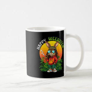 Taza De Café Feliz Weedster Pascua Bunny Smoed Weed Funny Hombr